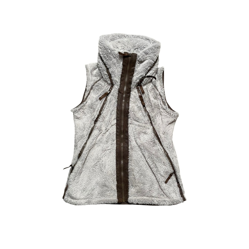 KUHL Flight Women's‎ Fleece Vest Gray Mock Neck Zip Pockets Size Medium